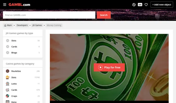 Money Coming JILI slot at Maxim88